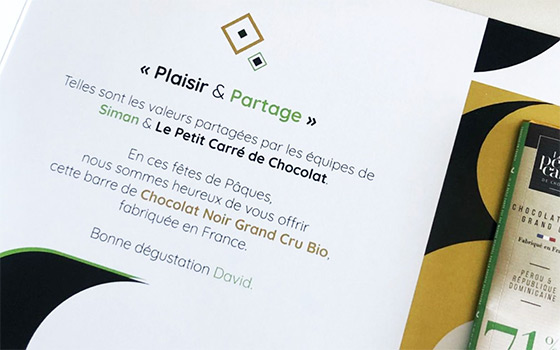 Mailing Le Petit Carré de Chocolat et Siman Marketing Direct