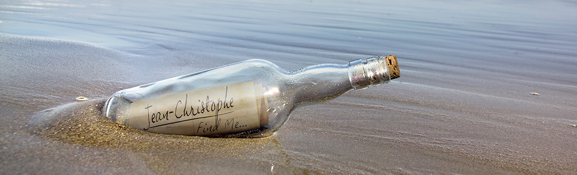 Personnalisation dans l'image - Bouteille à la mer